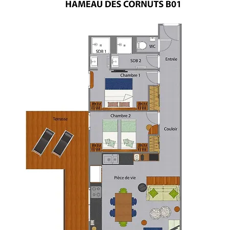 Lägenhet Hameau Des Cornuts - B01 Les Gets